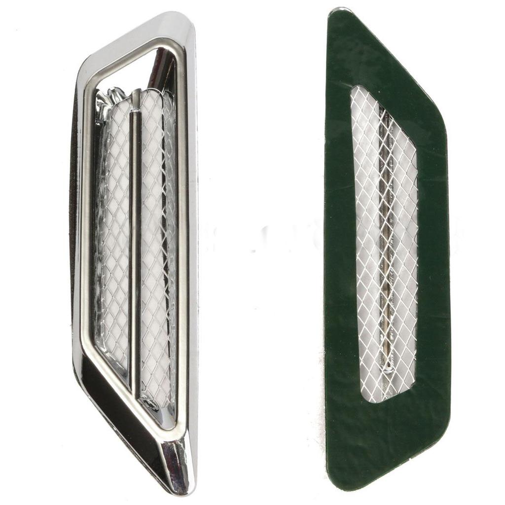 2pcs Chrome Car SUV Air Flow Fender Side Vent Decoration Sticker For BMW Benz