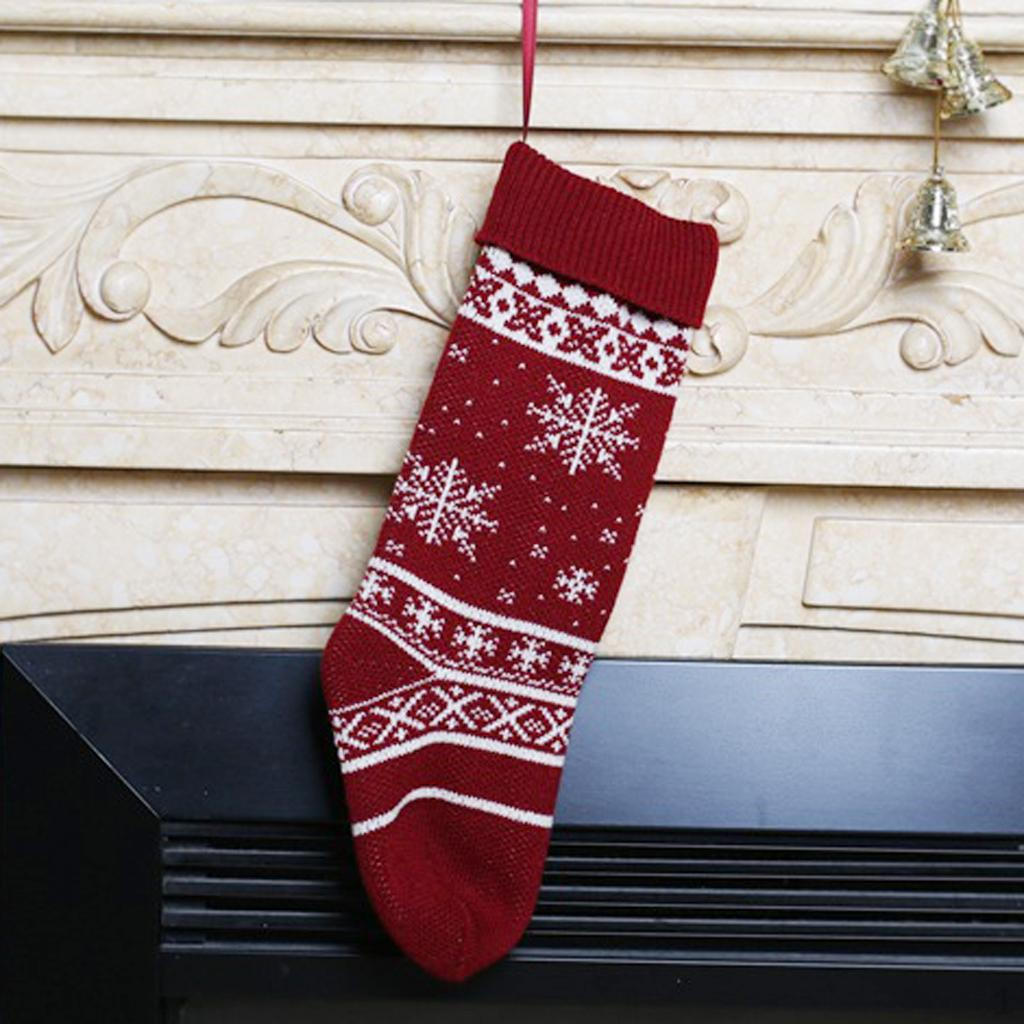 

Новинка В язаний Різдвяний Чоботок Розкішний Мішок Санта Делюкс Snowflakes