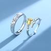 The Little Prince & Rose 999 Sterling Silver Adjustable Couple Rings, Gift for Men & Women