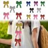 Bow Embroidered Patches Iron on Novelty Portable Diy Sew Decorative Appliques for Jeans