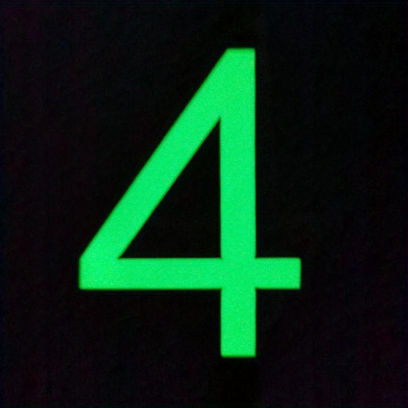 1pc Luminous Wall Sticker, Number Self-Adhesive Door Stickers, Home Decoration Stickers, Removable Door Number Stickers