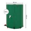 Springos® Réservoir pliable – tonneau de récupération d'eau de pluie 500L avec embout de gouttière et robinets