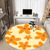 1PC Orange Blossom Design Chair Carpet for Office, Indoor Non-Slip Washable Carpet, Soft Comfortable Mat For Office Room yy250930317