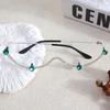 Fashion Rhinestone Eyeglass Frame for Women - Exaggerated Metal Design