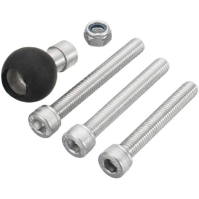 Riloer Motorcycle Fork Stem Ball Base Motorcycle Handlebar Clamp Ball with M8 Screws