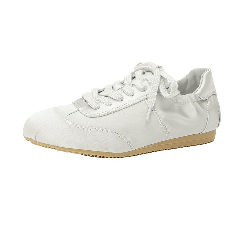 

Атласные женские туфли в балетном стиле, новая нишевая дизайнерская мода, универсальная повседневная обувь 40 серебряный