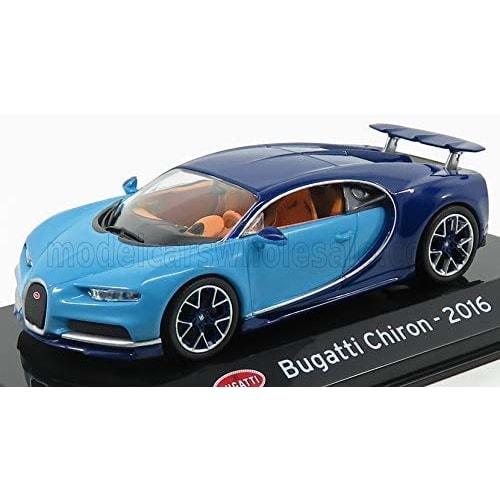 Bugatti Chiron 1/43 scale diecast model car "BUGATTI CHIRON LE PATRON 2016" (blue two-tone) with case