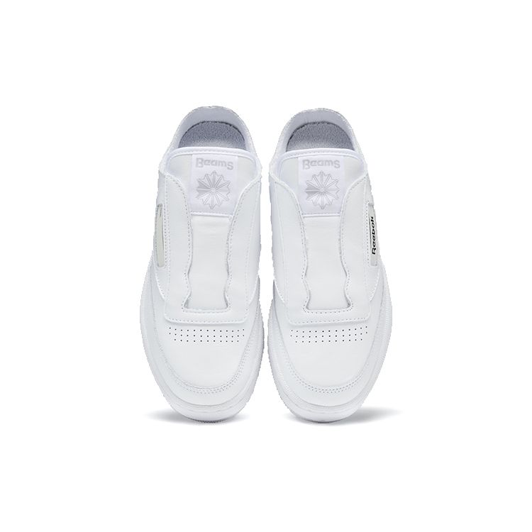 BEAMS X Reebok Club C Laceless Mule White Cold Grey Unisex Sneakers Footwear-White Cold-Grey-2 GX3853
