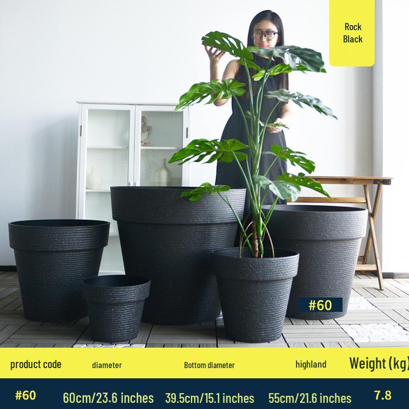 Large Resin Indoor/Outdoor Flower Pot for Trees and Plants