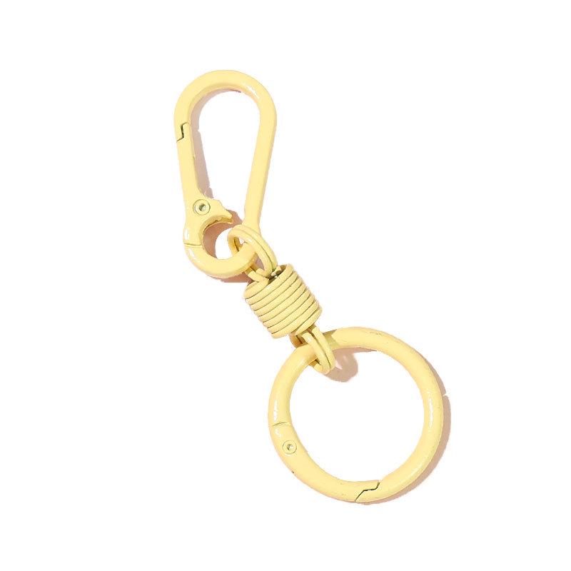 Colorful Zinc Alloy Carabiner Keychain with Rebound Finger Ring