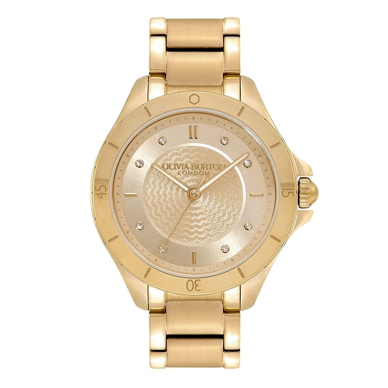 

Authorized distributor [OLIVIA BURTON] olivia burton clock watch ladies ob24000040 sports Luxe 36mm Guilloche Champagne & gold bracelet watch