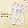 Lady Summer Camellia Cotton 10A Antibacterial Extended Crotch Mid Waist Triangle Briefs