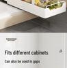 No-Install Spice Rack & Drawer Basket for Under-Sink Kitchen Storage