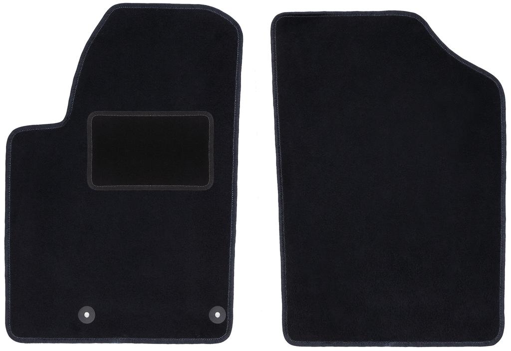 Black Front Mats For: Peugeot Partner I Kombivan, Tepee (1997-2010)