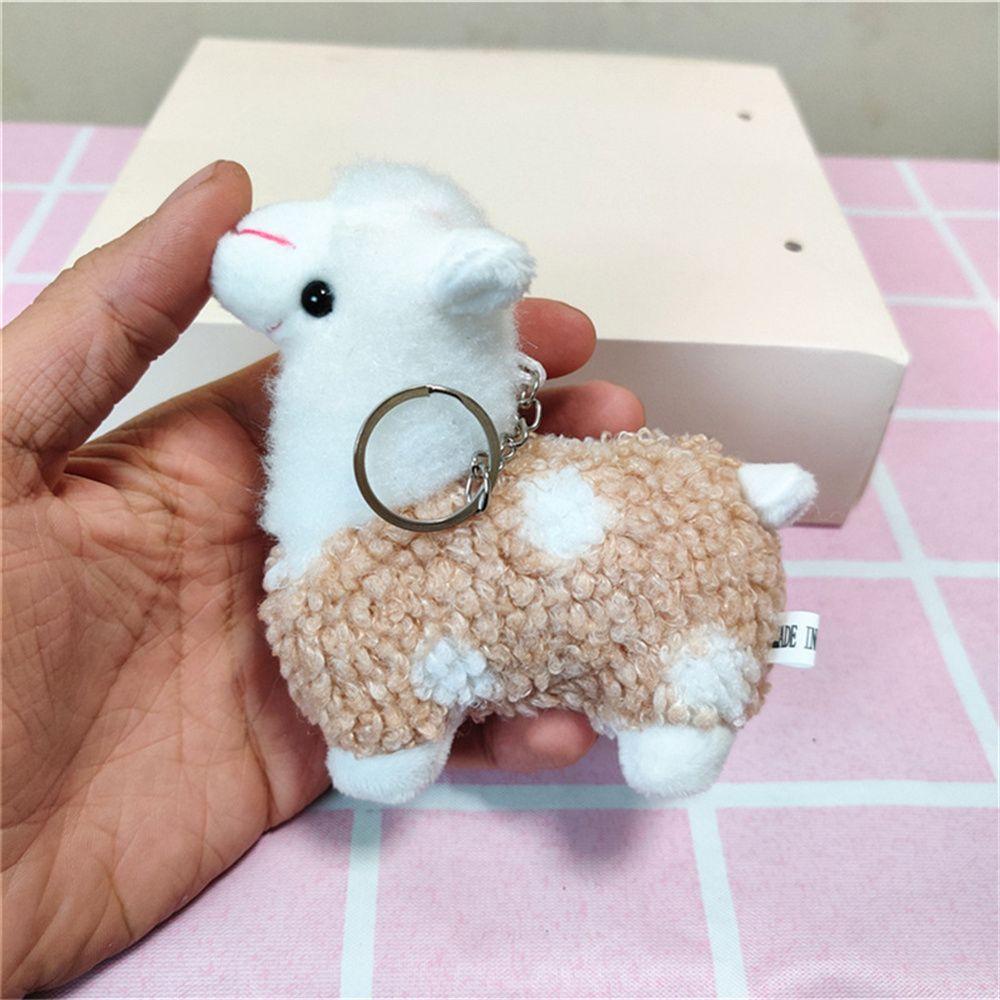 Ornaments Bag Pendants Key Chain Doll Stuffed Toy Alpaca Plush Keychains Plush Animals Keyrings