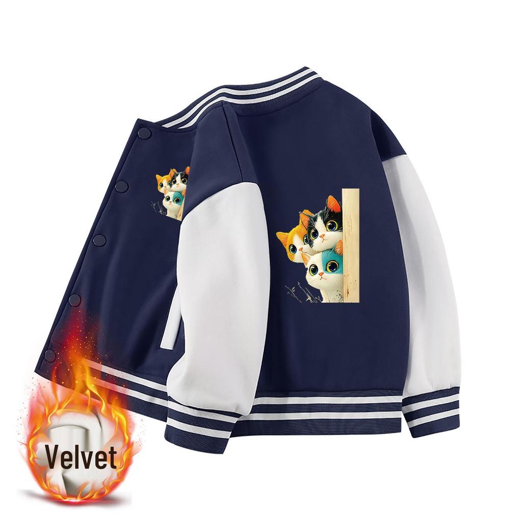 Children's American Baseball Jackets: Fashionable Casual Wear for Boys and Girls - Perfect for Spring, Autumn, and Winter.