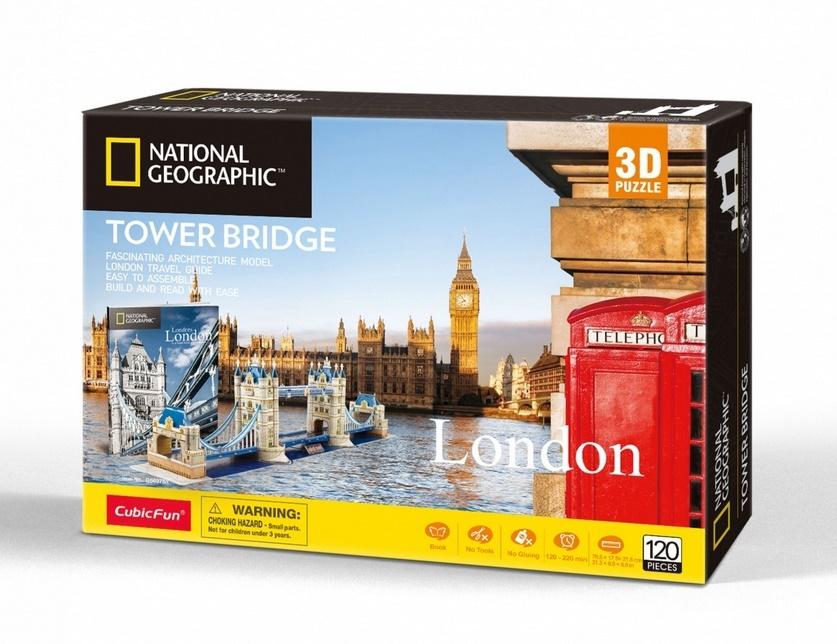 Würfeliger Spaß-Puzzle 3D räumlich Tower Bridge London 120 Teile ds0978h