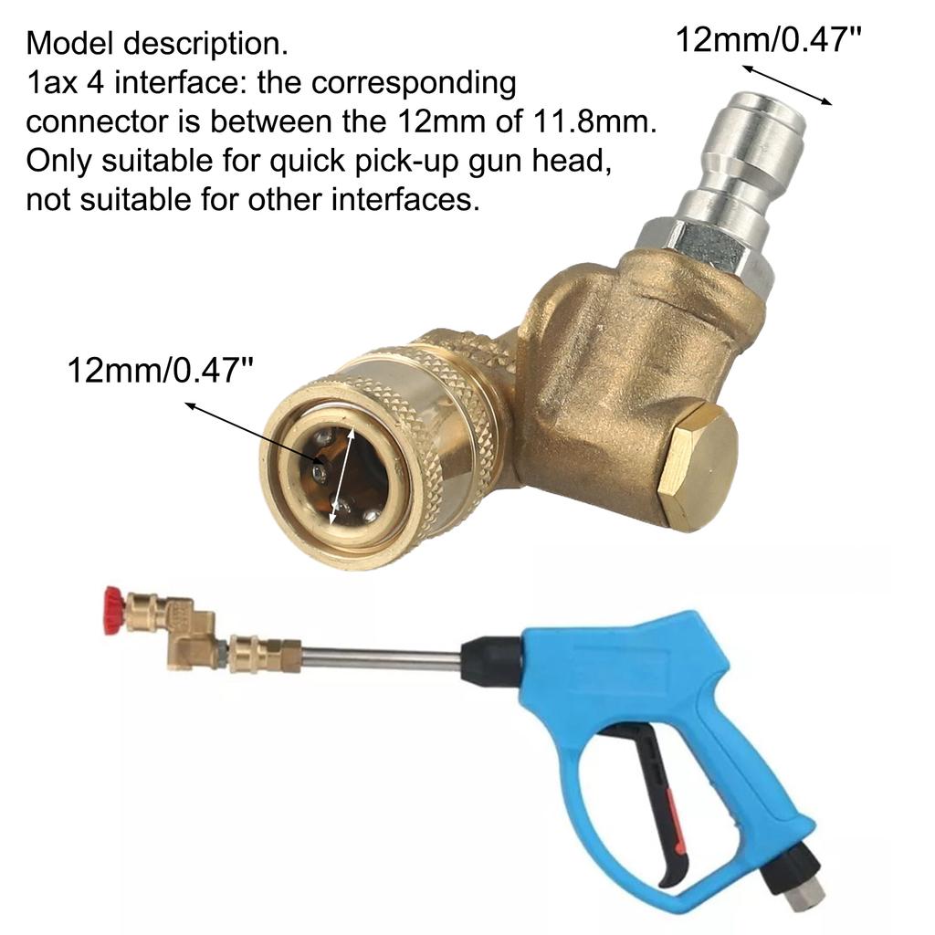 Efficient Cleaning 360 Degree Pivoting Coupler Pivoting Cleaning Nozzle Alloy Material Must-have Cleaning Tool