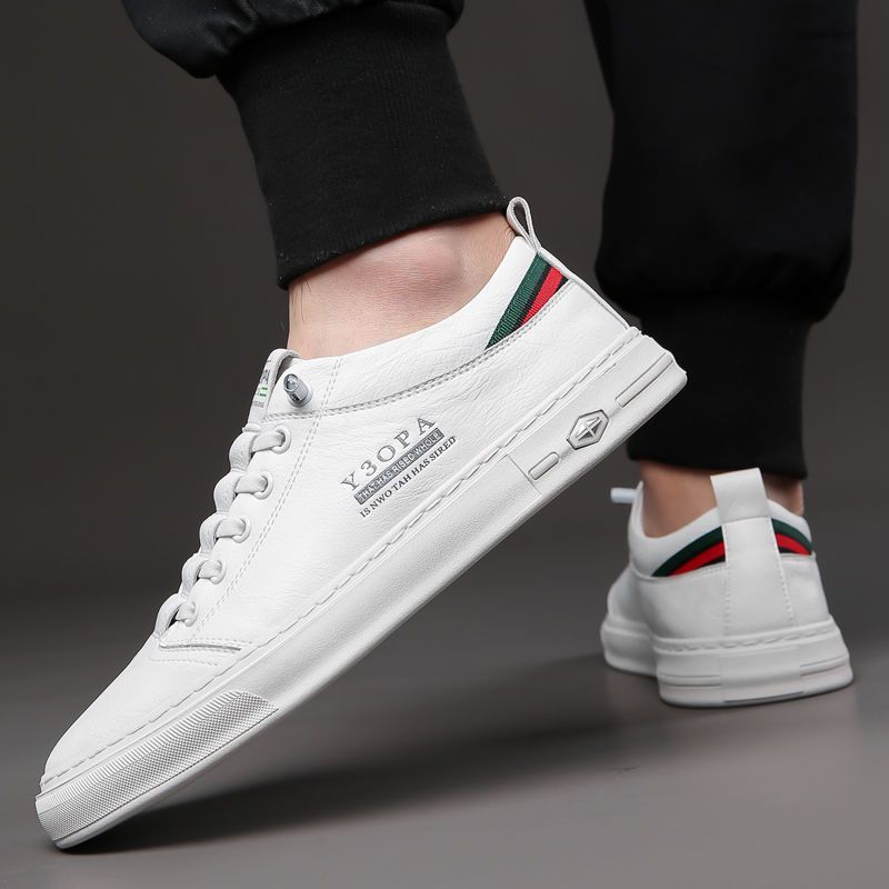 

Мужская весенняя дышащая водонепроницаемая обувь Мужская модная кожаная обувь Спортивная повседневная обувь для сноуборда 38 белый