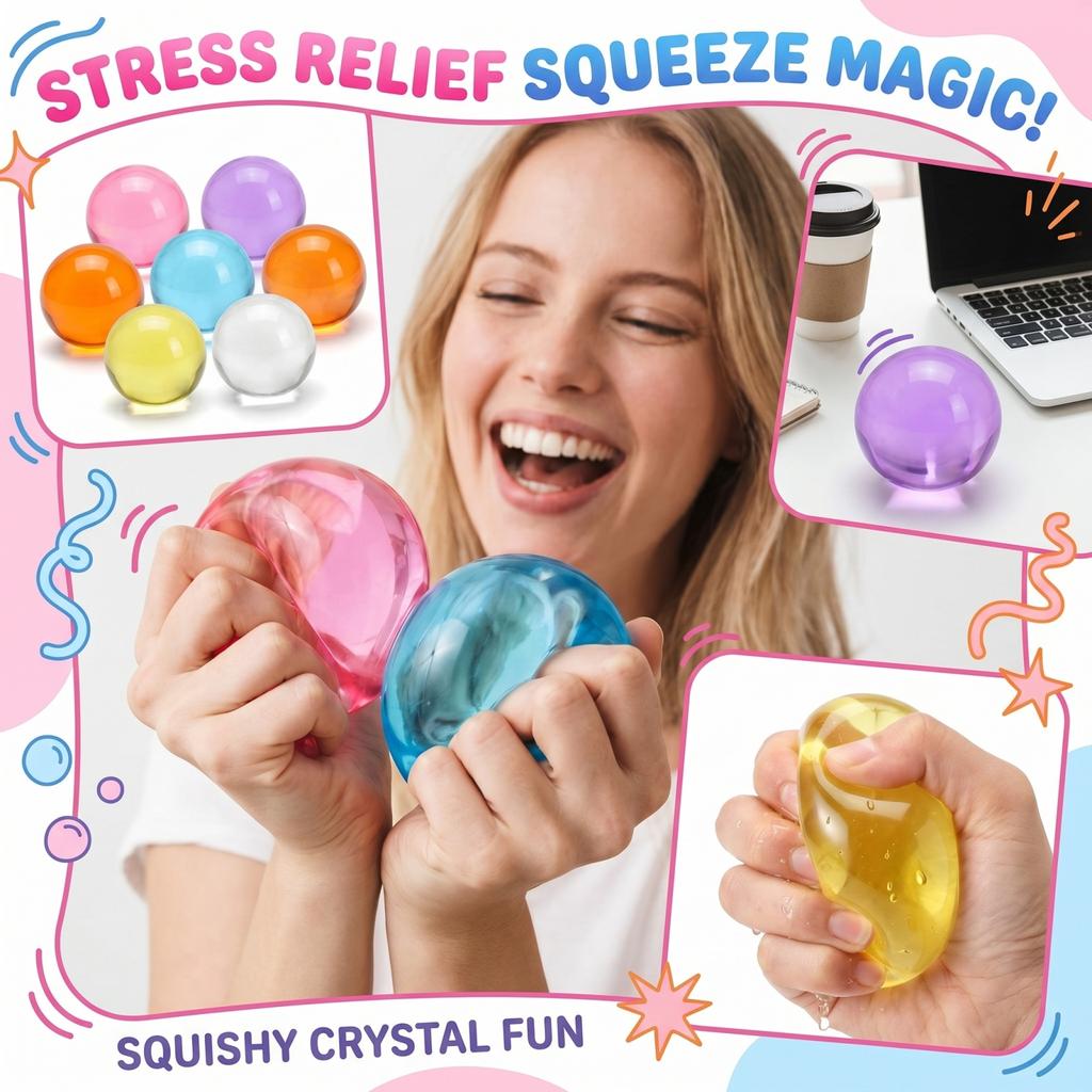 Stress Relief Squeeze Toy Soft Squishy Ball Sensory Toy for Hand Exercise and Relaxation Durable Material for Repeated Use