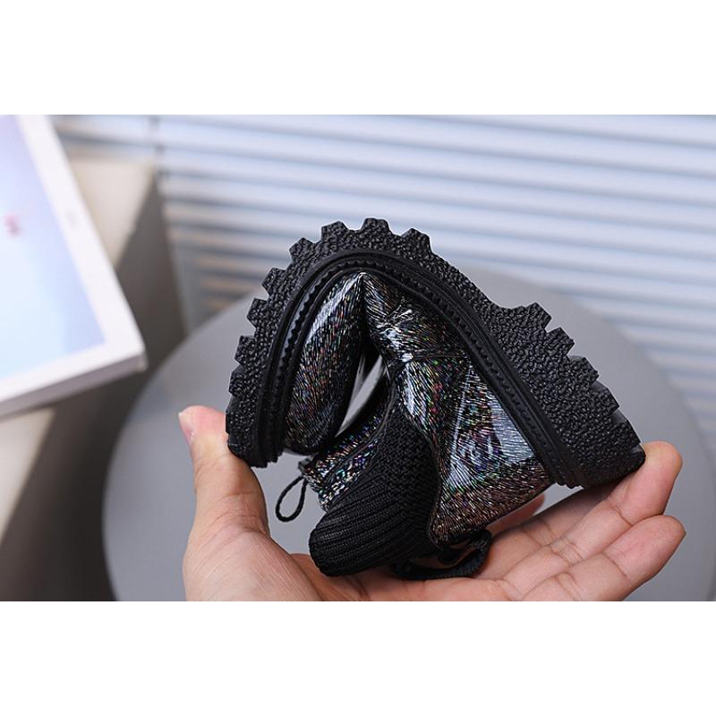 New Children's Fashion British Style Ankle Boots Boys Side Zipper Versatile Martin Boots Girls Soft Sole Fleece-Lined Fashion Boots