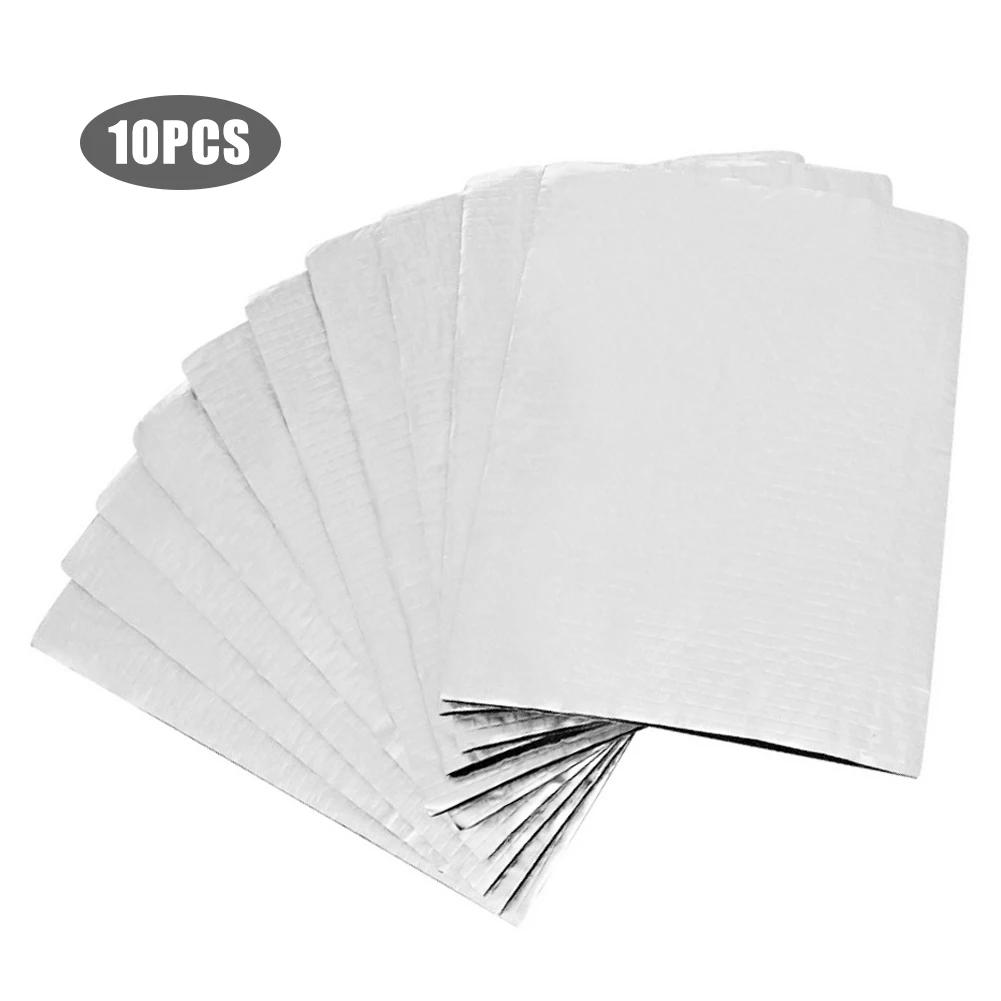 10PCS Car Sound Deadener Heat Insulation Mat Hood Engine Firewall Heat Mat Sound Proof Insulator Audio Noise Insulation Foam