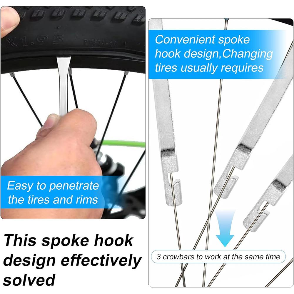 Y-Shaped 3 Way Socket Wrench Internal Hexagon Wrench,Bicycle Tire Lever for Outdoor Camping Bicycle Cycling Repair Tool