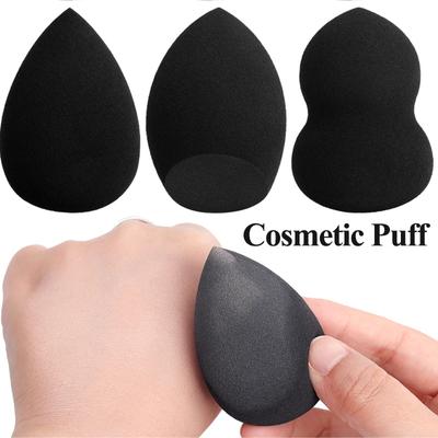 Weicher Make-up-Schwamm, Foundation-Puder, Kosmetikquaste, schwarz, professionelle Wassertropfenform, Concealer-Creme, Make-up-Zubehör
