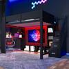 140x200 Large Loft Bed Made of Wood with Desk, Multi-Level Storage, LED Lighting and Staircase with Storage, Black.