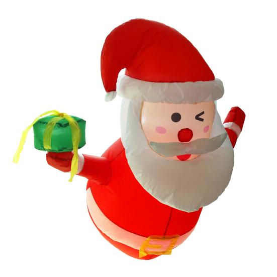 Christmas Inflatable Santa Claus Outdoor Decoration Large Lighted Blow Up Santa with Built-in LED Light for Front Back Yard Garden Lawn Outside Decor