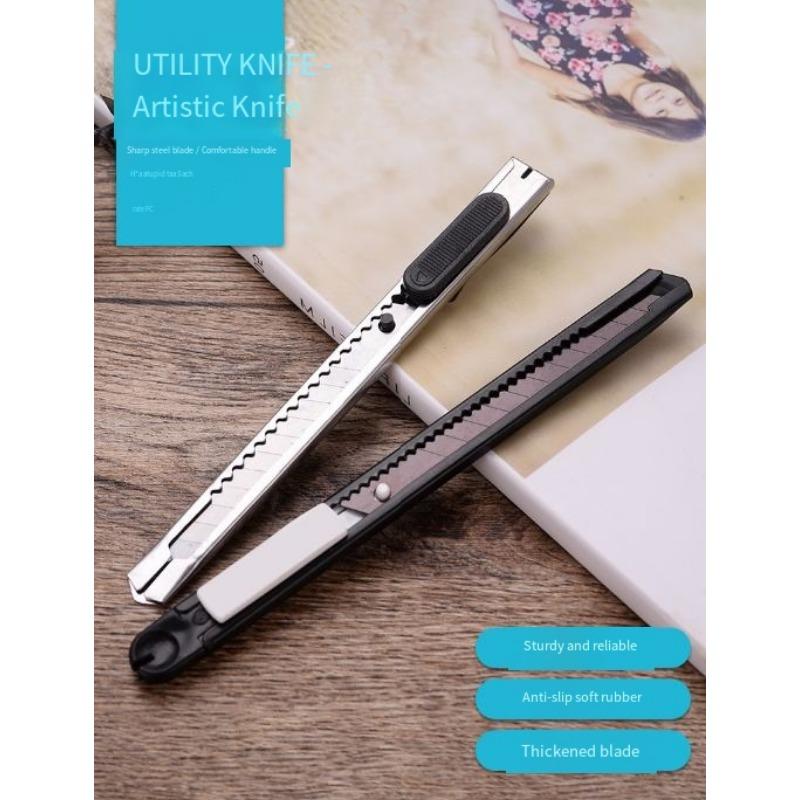 1PC Small Stainless Steel Utility Knife Portable Detachable Office Supply Metal Paper Knife Student Stationery Hand Tool Knife