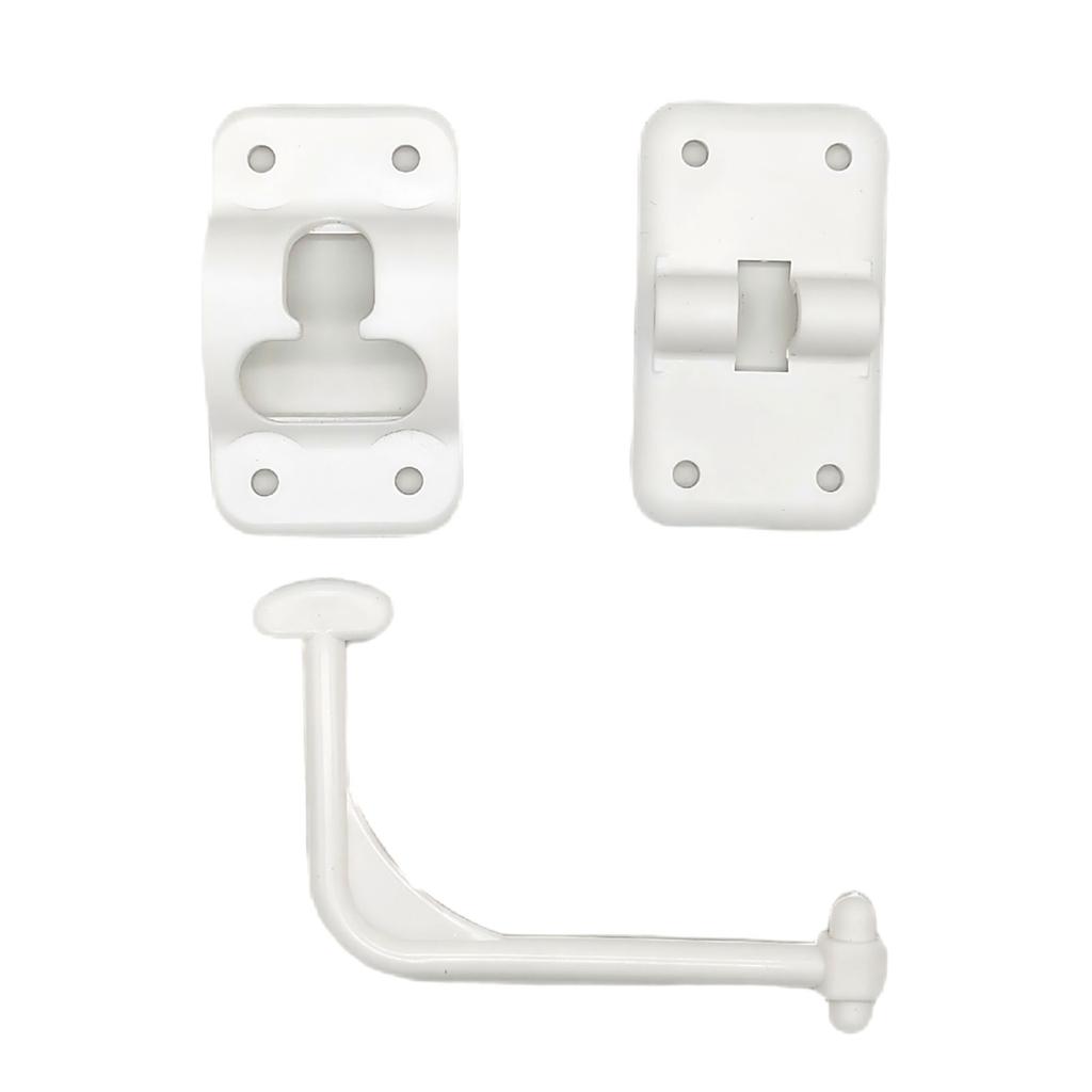 Entry Door Catches Exterior Door Hold Hook Keeper Entrance Latches with Screws RVs T-Style Door Holder Catches