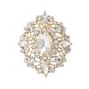 European and American court retro brooch high-end female luxury crystal badge trendy personality temperament pin coat corsage accessories