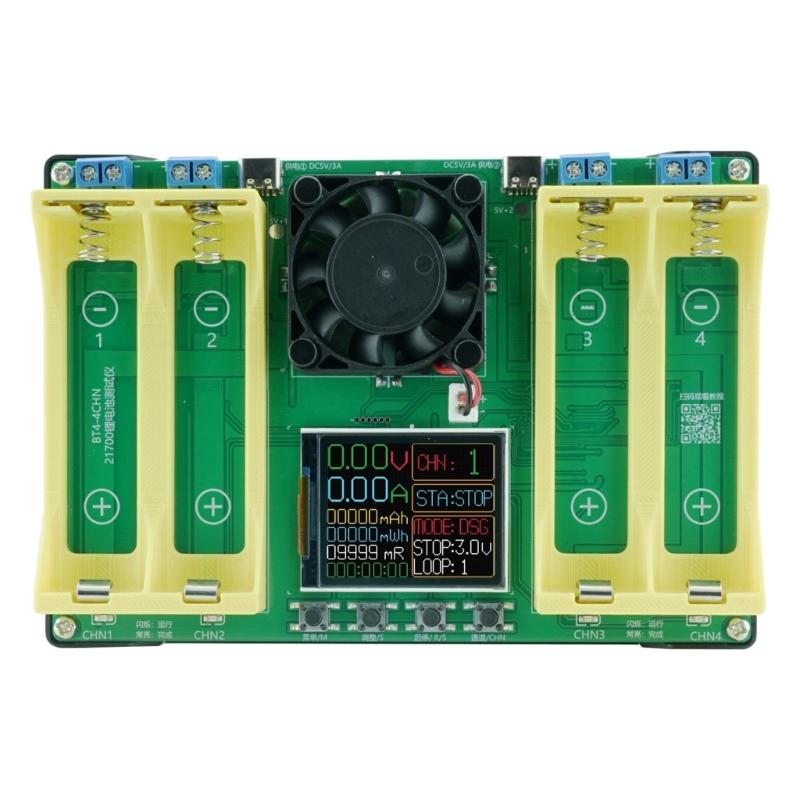 

Safe 4 Slot Battery Tester with Reverse Protections and Efficient Cooling for Accurate Measurement on Batteries