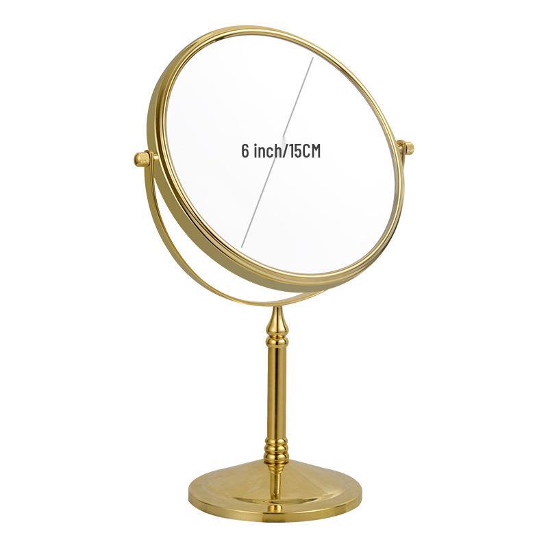 Rotatable LED Tri-Light Double-Sided Makeup Mirror for Desktops & Beauty Salons