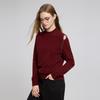 Women's Half-Turtleneck Beaded Long-Sleeve Knit Top