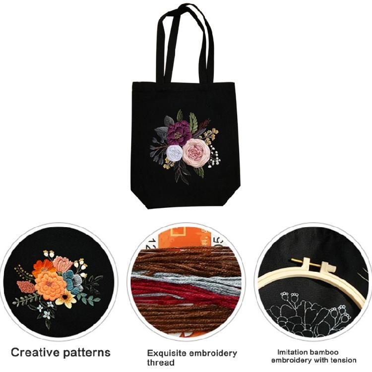 Canvas Bag Embroidery Kits Bag Crosses Stitching Kits Embroidery Starter Kits Embroidery Making Kits