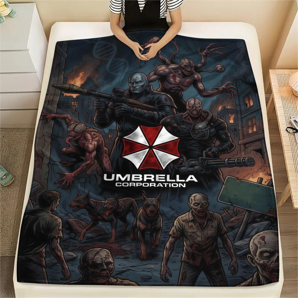 Resident Evil Survival Horror Art Set Flannel Blanket, Birthday & Holiday Gift, Soft Warm Throw for Home Decor.chl
