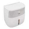 Tissue Holder Wall Mounted Toilet Paper Box Waterproof Roll Paper Storage Box With Push Button Gray White