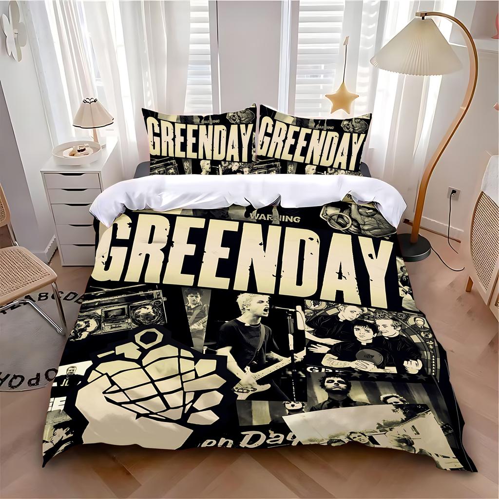 New Duvet Cover Pillowcase Bedding Set Rock Band G-Greendays Adult Boy Girl Bedroom Decoration Children Single Double Large Size