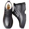 Men's Cotton Shoes Winter Velvet Thickened Warm Real Cowhide Fluff Shoes Gobang Non-slip Deodorant Work Shoes