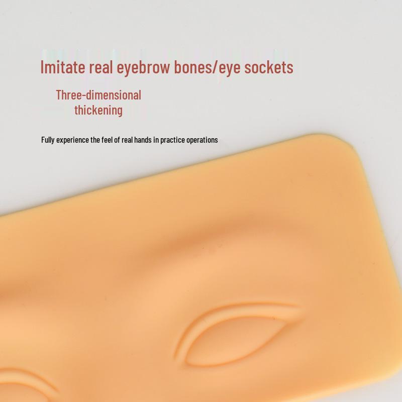 Beginner Microblading Silicone Practice Block for 3D Eyebrow & Eyelid Tattoo Training