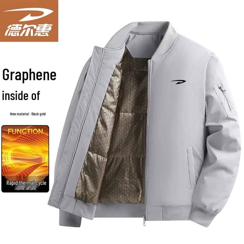 DELHUI Men's Winter Warm Thickened Casual Cotton Jacket