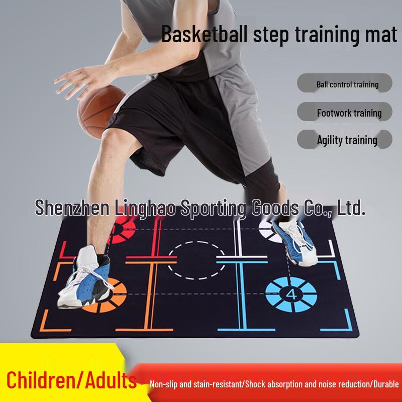 Indoor Basketball Footwork and Dribbling Training Pad for Kids and Adults - Shock Absorption & Noise Reduction