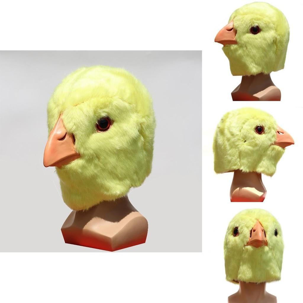 Latexová maska kuřátka se zábavným designem pro Halloweenskou kostýmovou párty a DIY cosplay