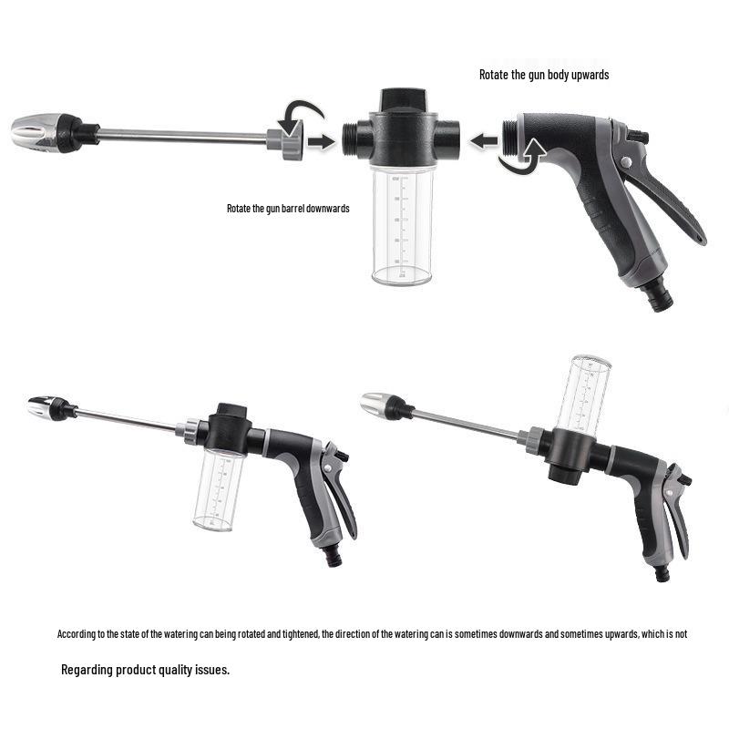 T8 Rubber-Coated High-Pressure Spray Gun for Gardening, Landscaping, and Car Wash