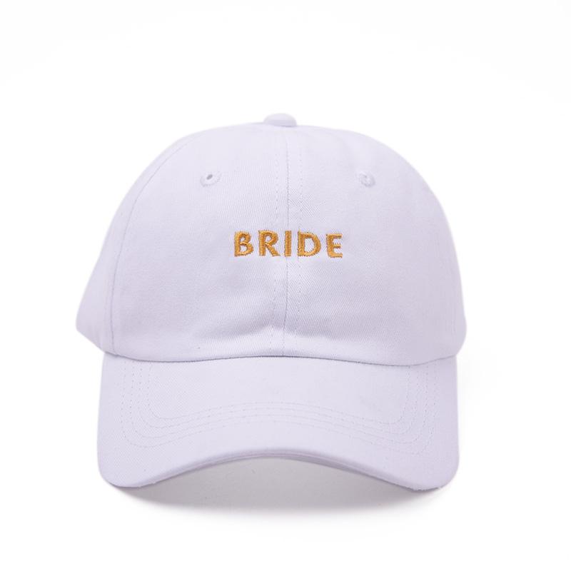 Woman Cap Summer Bachelorette Party Hats Bride Squad Dad Caps BABE Wedding Shower White Embroidered Baseball Cap for Bridal
