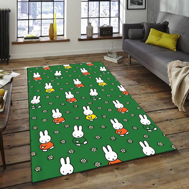 1pc Miffy1 Design Area Rug - Non-Slip, Soft & Cozy Floor Mat for Living Room, Bedroom, Office - Indoor/Outdoor Decorative Carpet