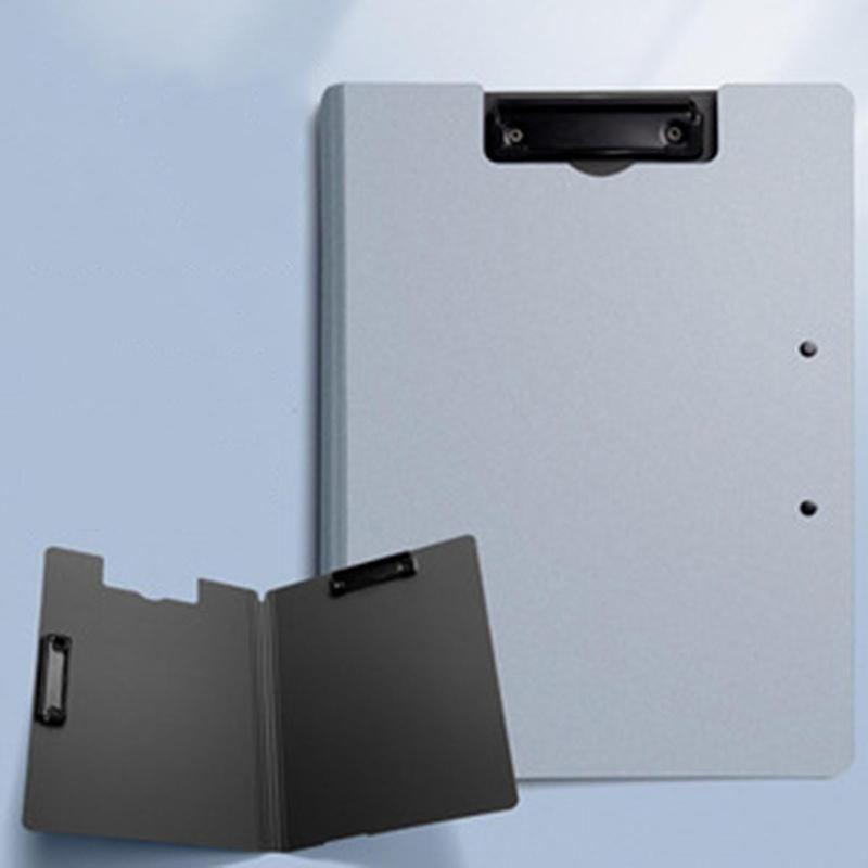 

1 шт. Водонепроницаемый складной планшет с двойными зажимами А4 Обложка для файлов Папка для записей Блокнот для рисования Клип-органайзер Офисные принадлежности серый
