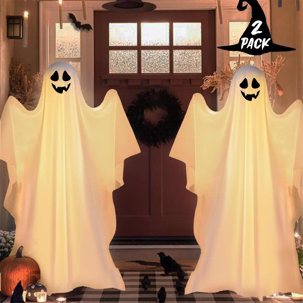 2Packs Halloween Decorations Outdoor ,Halloween Party Decorations Indoor ,Spooky  Decor With Remote Control String Lights